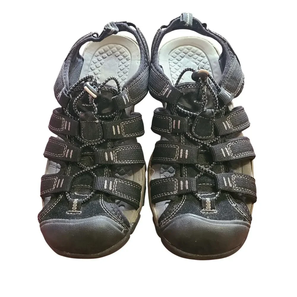 Croft & Barrow Closed Toe Fisherman Sandals Mens 8 Black Hiking Slip On